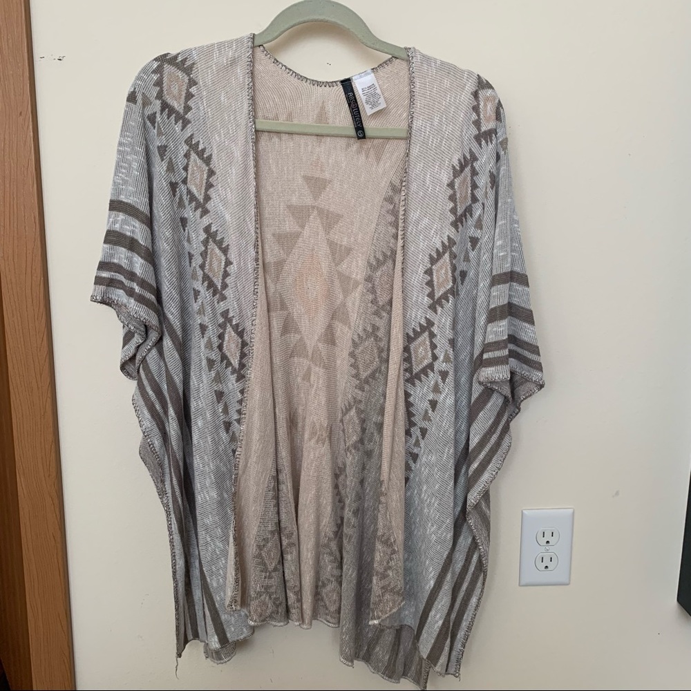 Absolutely Pink & Gray Aztec Cardigan